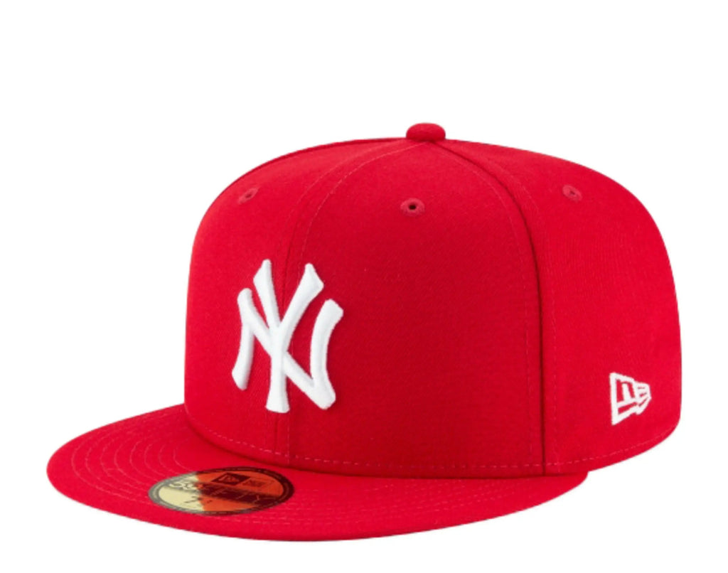 New Era 59Fifty New York Yankees Men Fitted Hat Red