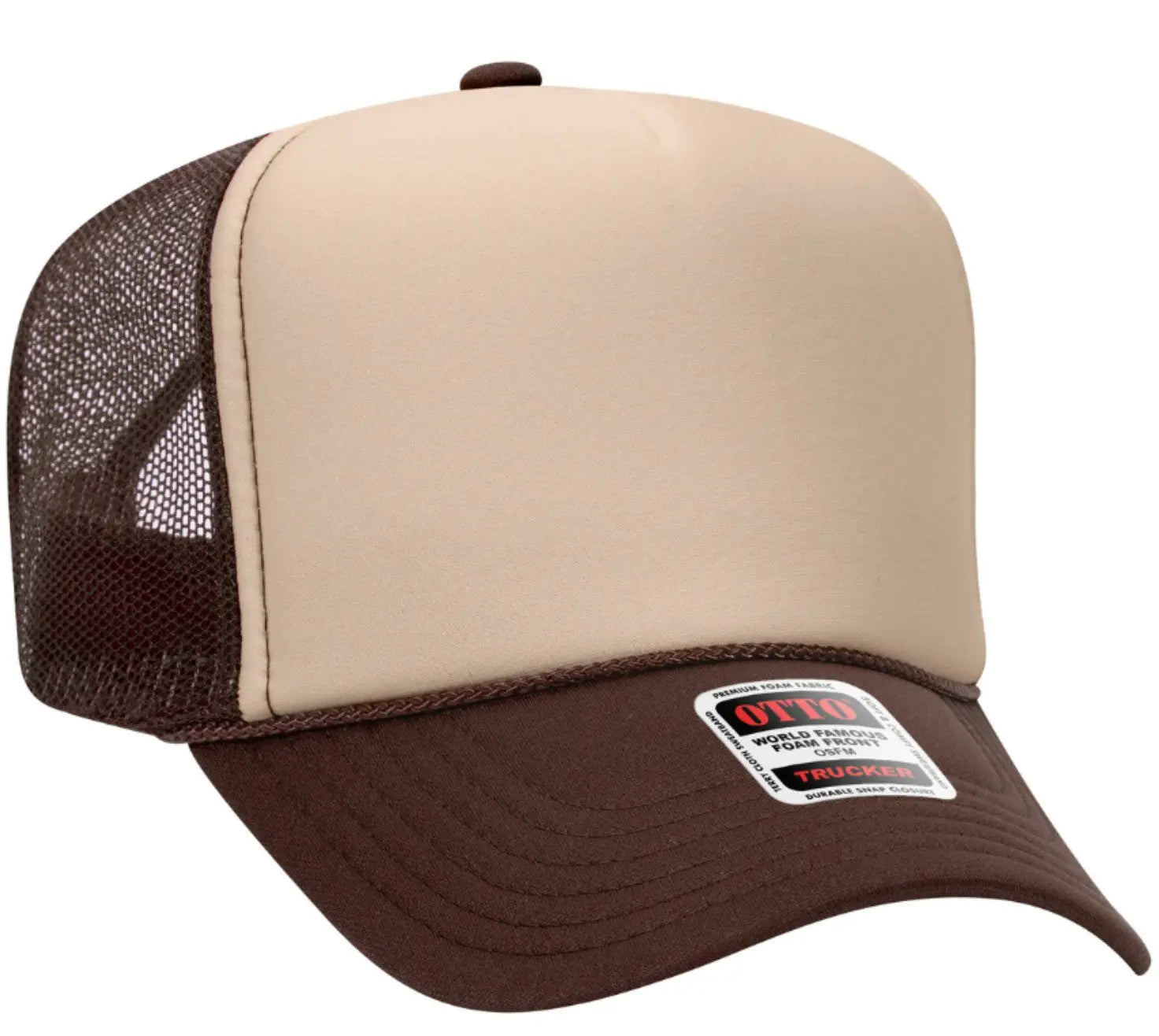Just A Mom Out Here Trying Not To Raise Assholes Adult Otto Foam Trucker Hat