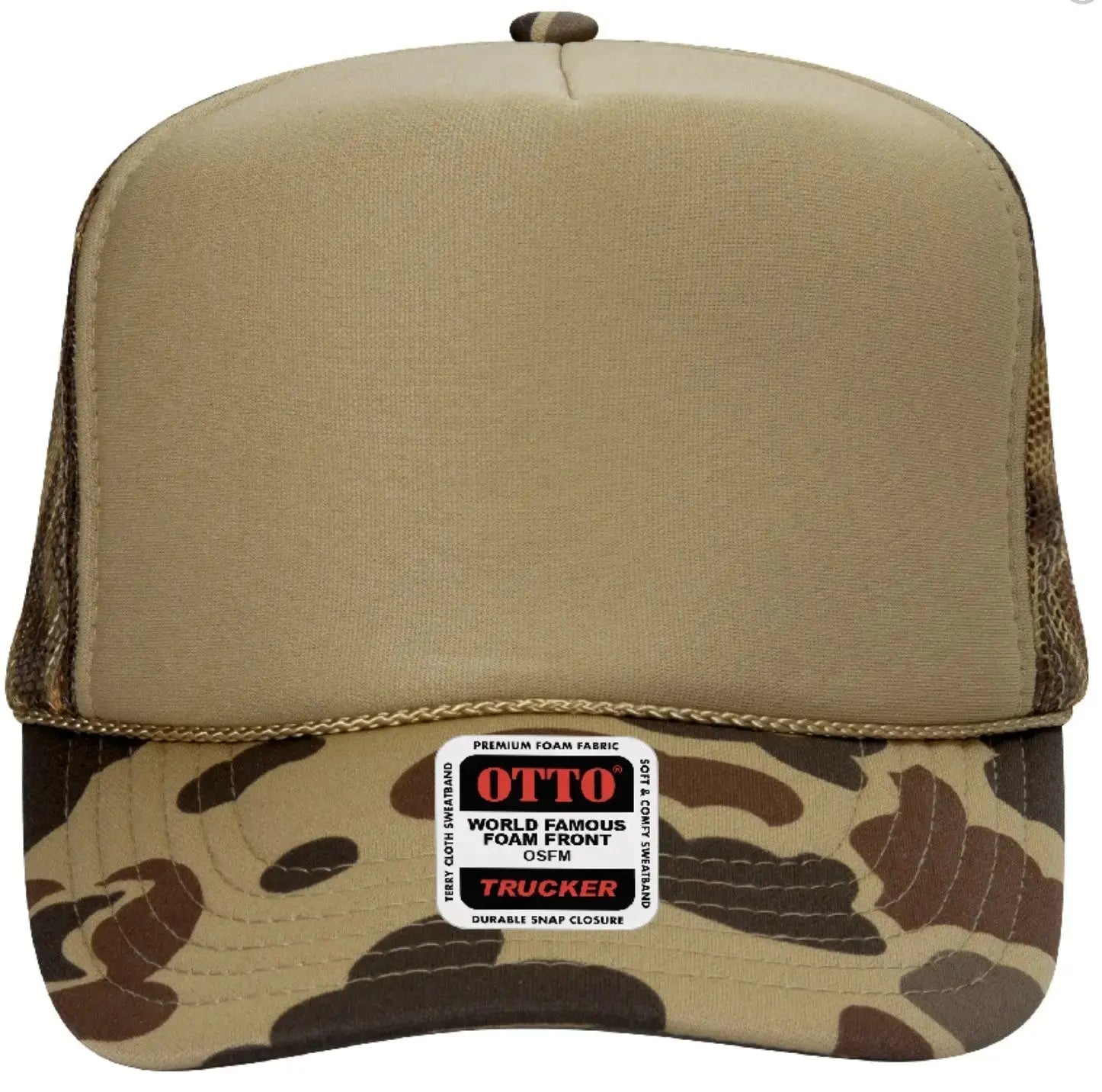 Mom Dead Smile Face Adult Otto Foam Trucker Hat