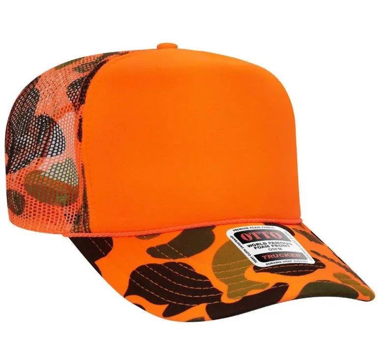 Just A Mom Out Here Trying Not To Raise Assholes Adult Otto Foam Trucker Hat