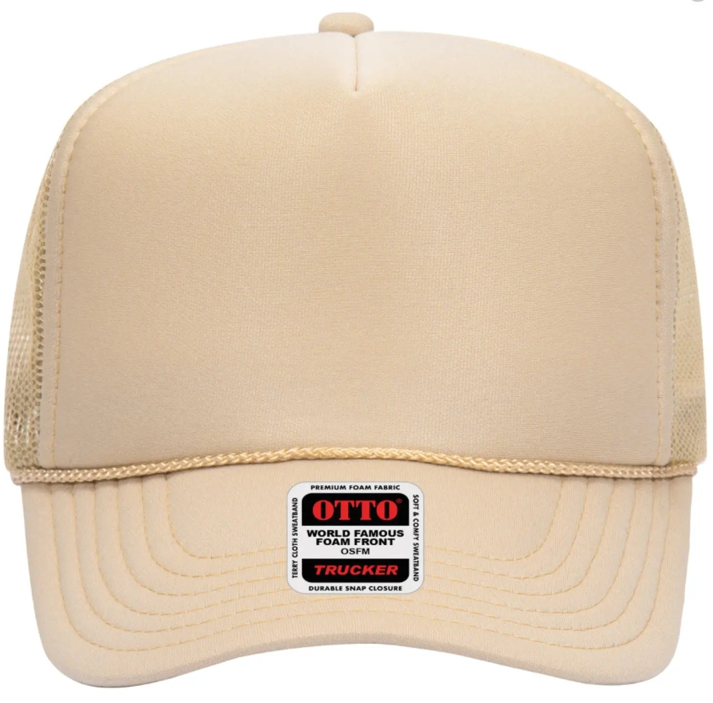 Just A Mom Out Here Trying Not To Raise Assholes Adult Otto Foam Trucker Hat